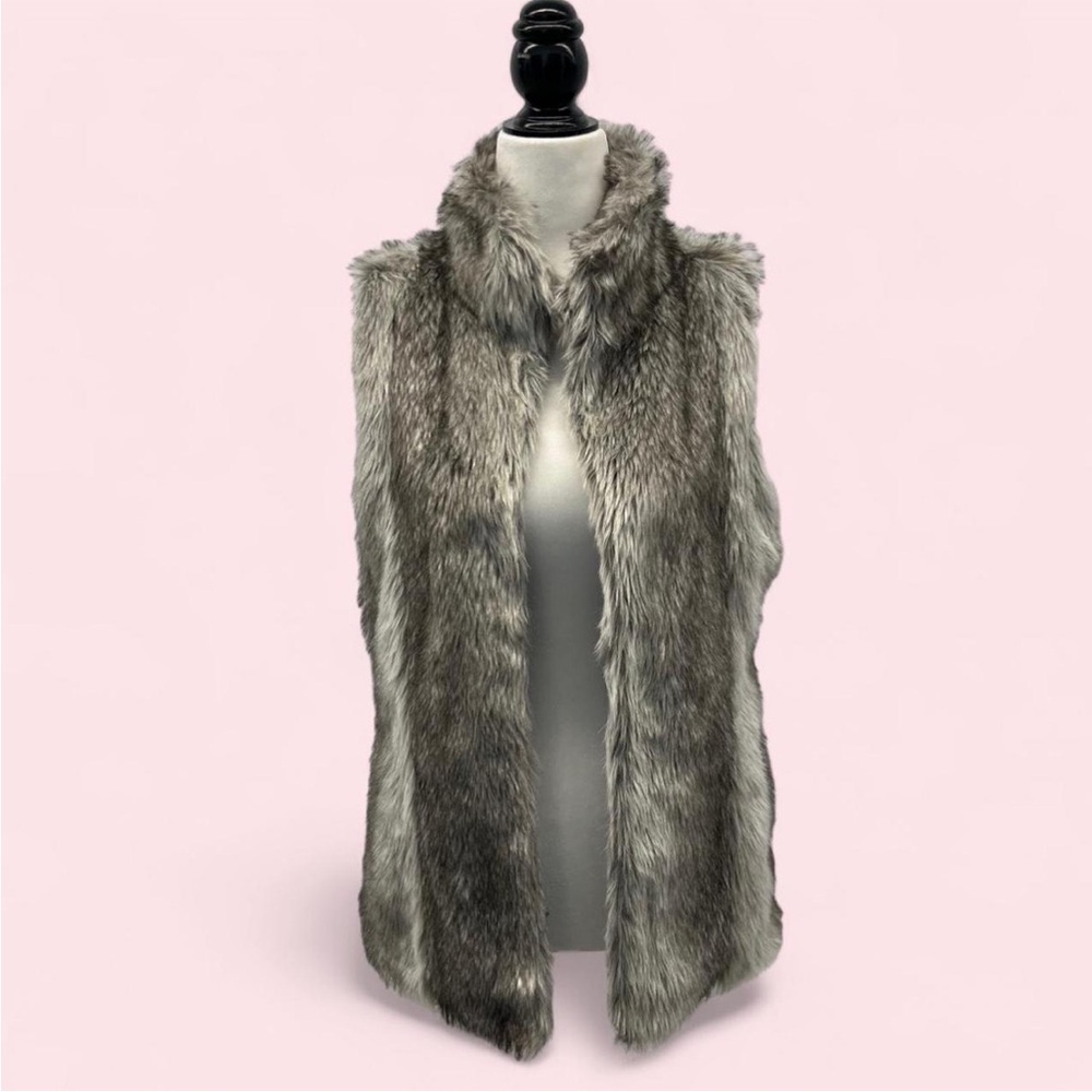 Y2K Grey Faux Fur Vest
